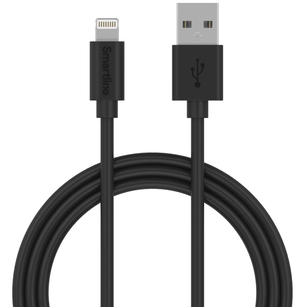 Smartline Smartline 1m MFi Lightning Laddningskabel Svart