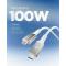 Spigen Spigen 1.5m 100W USB-C - USB-C Kabel Vit