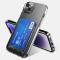  iPhone 15 Plus Skal Hybrid Med Kortfack Transparent
