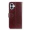  iPhone 17 Fodral Crazy Horse Läder Brun