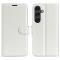  Samsung Galaxy S25 Plus Fodral Litchi Läder Vit