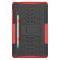  Samsung Galaxy Tab S6 Lite Skal Rugged Kickstand Armor Röd