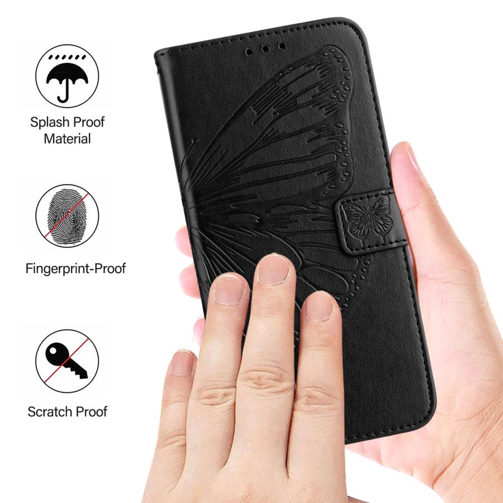  Samsung Galaxy A27 5G Fodral Fjäril Svart