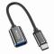 YESIDO YESIDO USB-C Hane - USB-A Hona Adapter Kabel Svart
