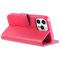 AZNS AZNS iPhone 15 Fodral Läder Rosa/Röd