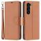  Samsung Galaxy S23 Plus Fodral Litchi Shark Brun