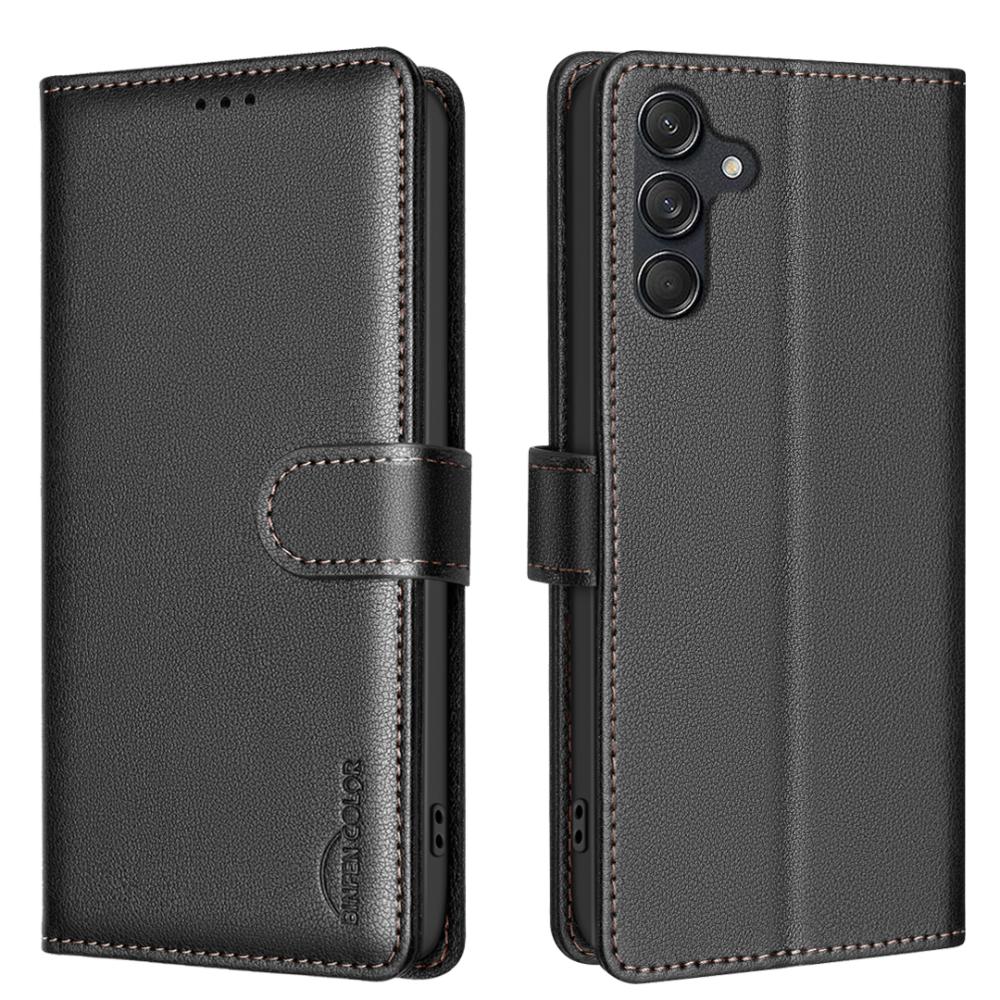  Samsung Galaxy S25 FE Fodral RFID Läder Svart