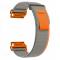  Klockarmband 26 mm Nylon Loop Grå/Orange