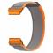  Klockarmband 26 mm Nylon Loop Grå/Orange