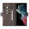 LC.IMEEKE LC.IMEEKE Samsung Galaxy S23 Ultra Flip Fodral Läder Brun