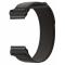  Klockarmband 26 mm Nylon Loop Svart