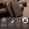 CASEME CASEME Xiaomi 15T Fodral Flip Retro Läder Brun
