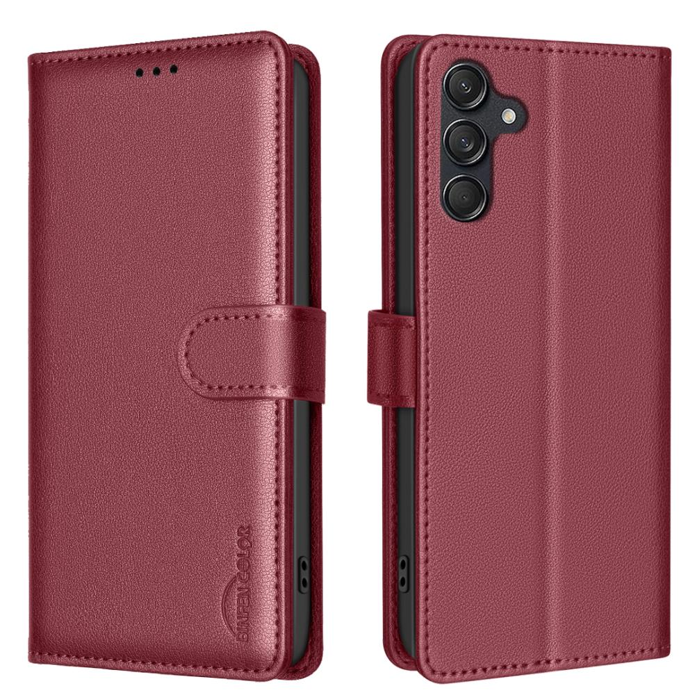  Samsung Galaxy S25 FE Fodral RFID Läder Röd