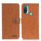 KHAZNEH KHAZNEH Motorola Moto E20 / E40 Fodral Split Läder Brun