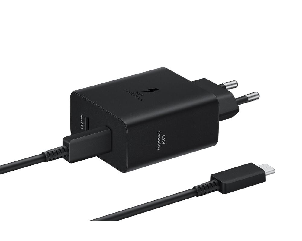 Samsung Samsung Original 50W 2x USB-C Laddare EP-T5020 Inkl. 1.8m USB-C Kabel Svart