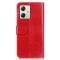  Motorola Moto G54 5G Fodral Crazy Horse Läder Röd