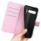  Google Pixel 8 Pro Fodral Litchi Textur Ljus Rosa