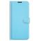  iPhone 13 Fodral Litchi Läder Ljus Blå