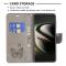  Samsung Galaxy S22 Plus Fodral Tryckt Fjäril Grå