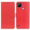 Realme C21 - Litchi Läder Fodral - Röd