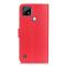  Realme C21 - Litchi Läder Fodral - Röd