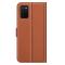  Samsung Galaxy A03s Fodral Litchi Läder Brun