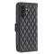  Samsung Galaxy A55 5G Fodral Diamond Läder Svart