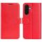  Samsung Galaxy A37 5G Fodral Crazy Horse Läder Röd