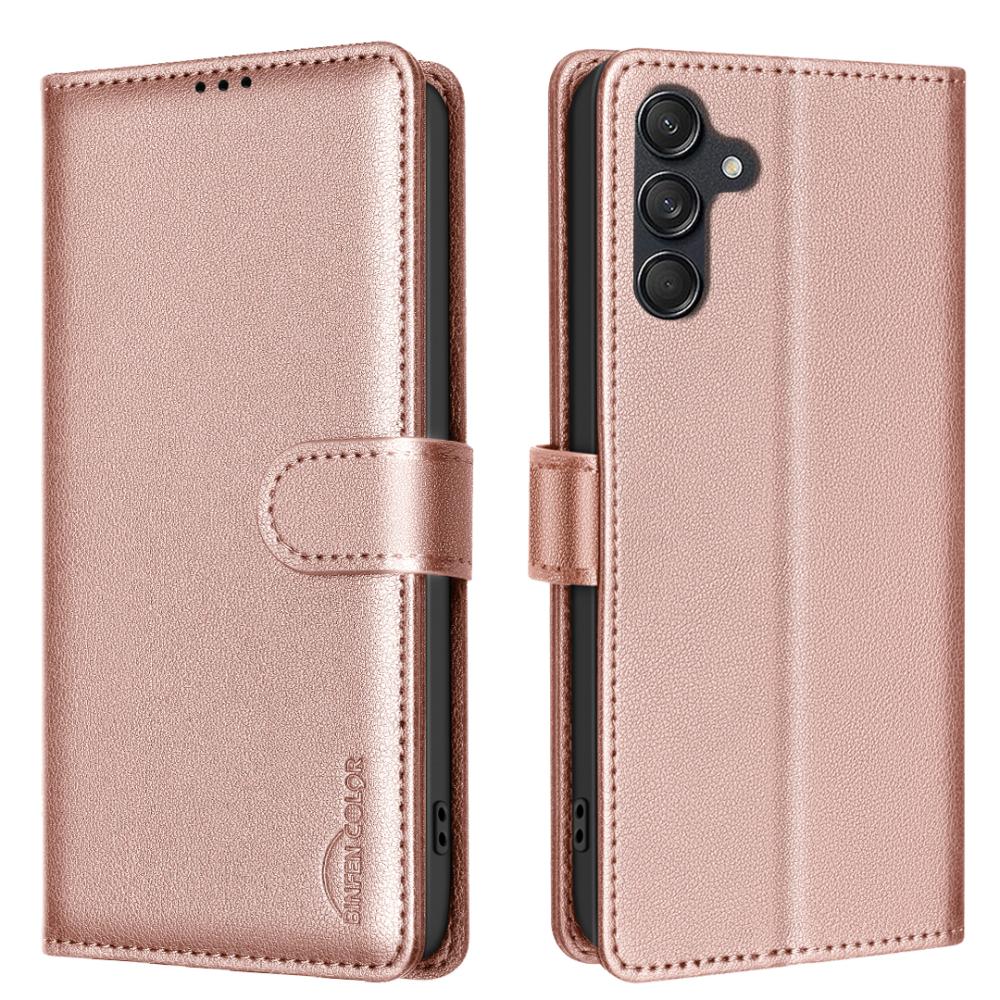  Samsung Galaxy S25 FE Fodral RFID Läder Roséguld