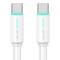 USAMS USAMS 1m 60W USB-C - USB-C Kabel Vit