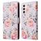 Samsung Galaxy S26 Plus Fodral RFID Läder Rosa Blommor