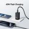 USAMS USAMS 1m 60W USB-C - USB-C Kabel Vit