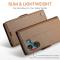 CASEME CASEME Xiaomi Redmi 13C 4G Fodral RFID Litchi Läder Brun