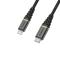 OtterBox OtterBox Premium 1m USB-C - Lightning Kabel Nylonflätad Svart
