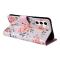  Samsung Galaxy S26 Plus Fodral RFID Läder Rosa Blommor