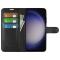  Samsung Galaxy S24 Fodral Litchi Läder Svart