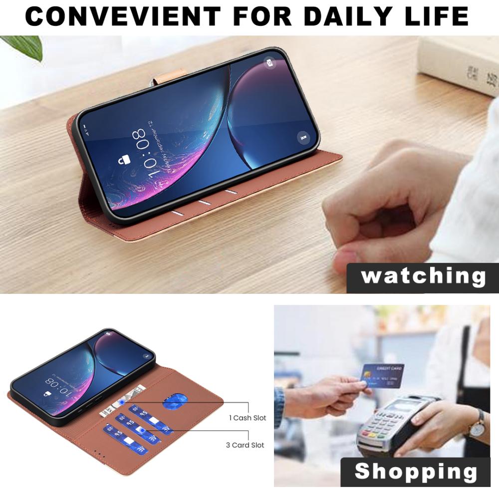 BINFEN BINFEN iPhone 17 Pro Max Fodral RFID Splicing Color Brun