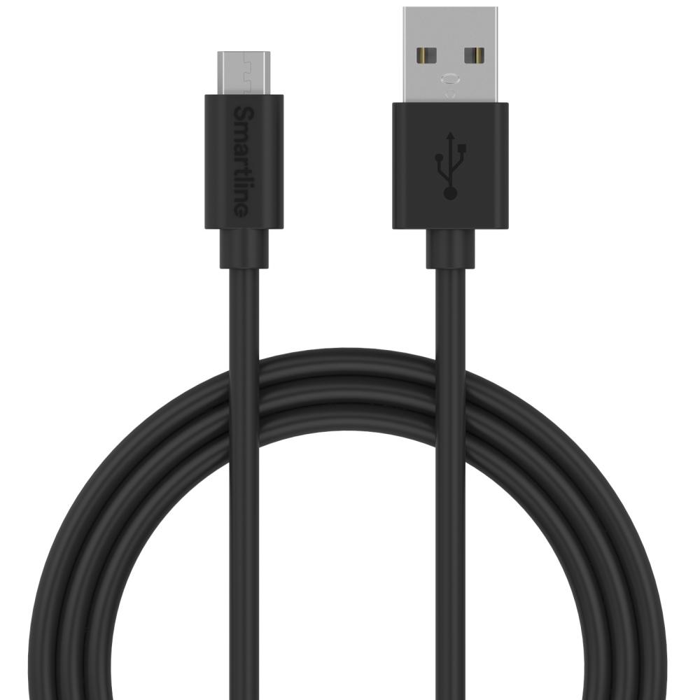 Smartline Smartline 1m Micro USB Laddningskabel Svart