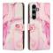  Samsung Galaxy A27 5G Fodral Läder Marmor Rosa