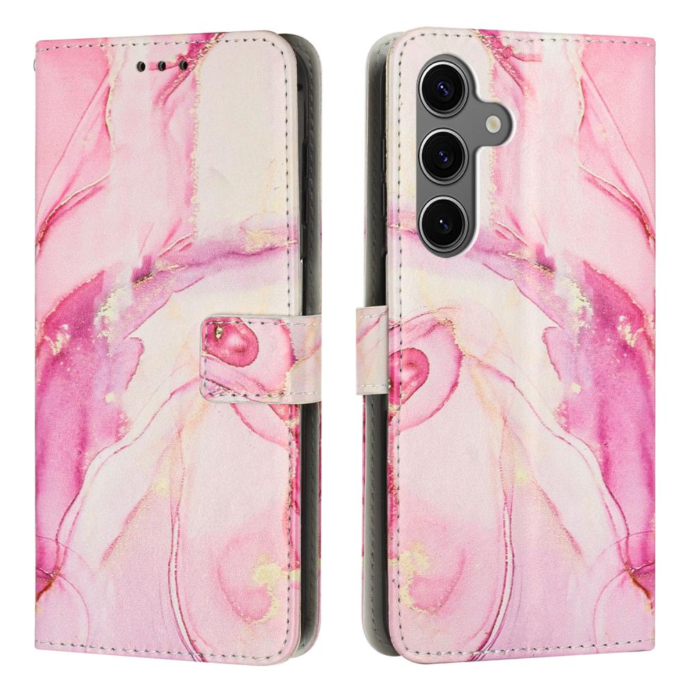 Samsung Galaxy A27 5G Fodral Läder Marmor Rosa