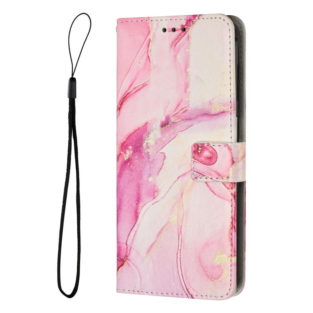  Samsung Galaxy A27 5G Fodral Läder Marmor Rosa