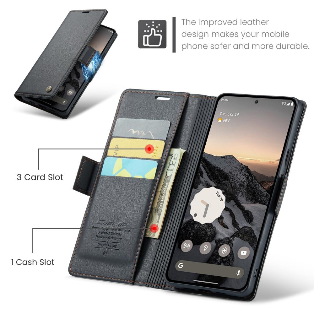 CASEME CASEME Google Pixel 10a Fodral RFID Läder Svart