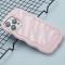  iPhone 14 Pro Max Mobilskal Wavy Textur Rosa