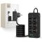 Tech-Protect Tech-Protect 2 m Förgreningsdosa Med USB-C/USB-A Svart