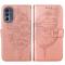  Motorola Moto G62 5G Fodral Med Fjäril Tryck Roséguld