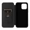  iPhone 14 Pro Max Fodral Flip Kolfiber Textur Svart