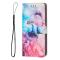  Samsung Galaxy A27 5G Fodral Läder Marmor Rosa/Lila/Blå