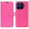  Xiaomi 17T Pro Fodral Litchi Läder Mörk Rosa