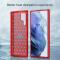  Samsung Galaxy S22 Ultra Skal Borstad Stål Textur Röd
