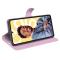  Google Pixel 8 Fodral Litchi Textur Ljus Rosa